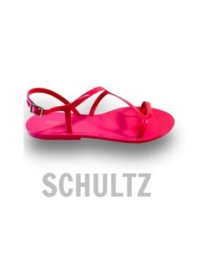 Schultz Bright Pink Strappy Jelly Sandal